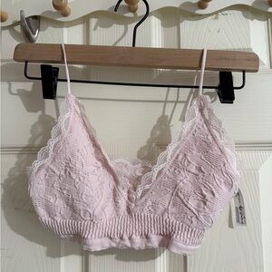 Urban Outfitters Soft Pink Lace Bralette